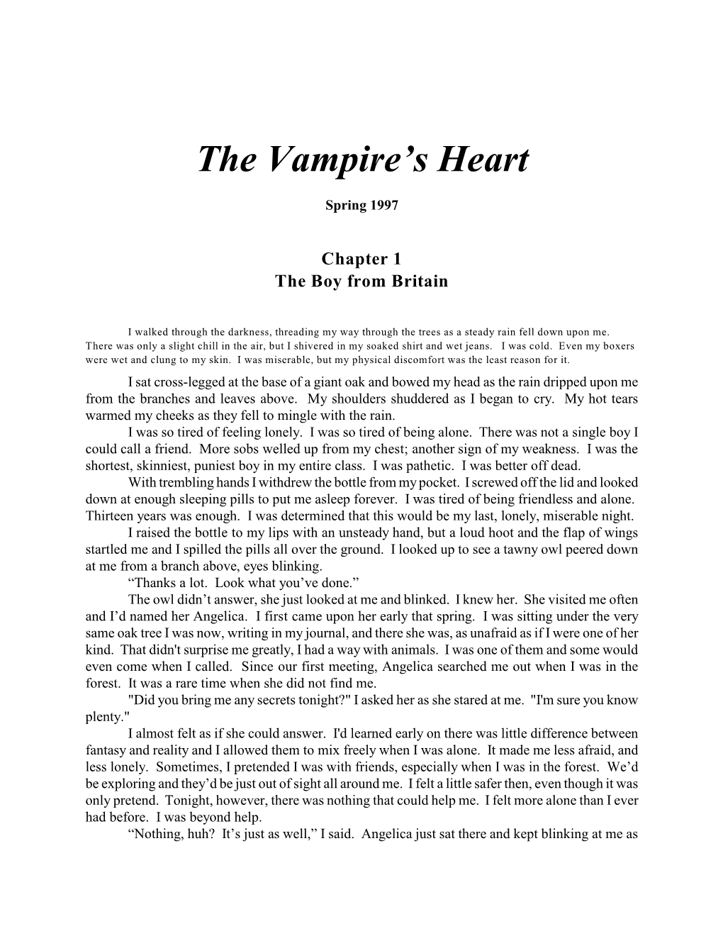 The Vampire's Heart