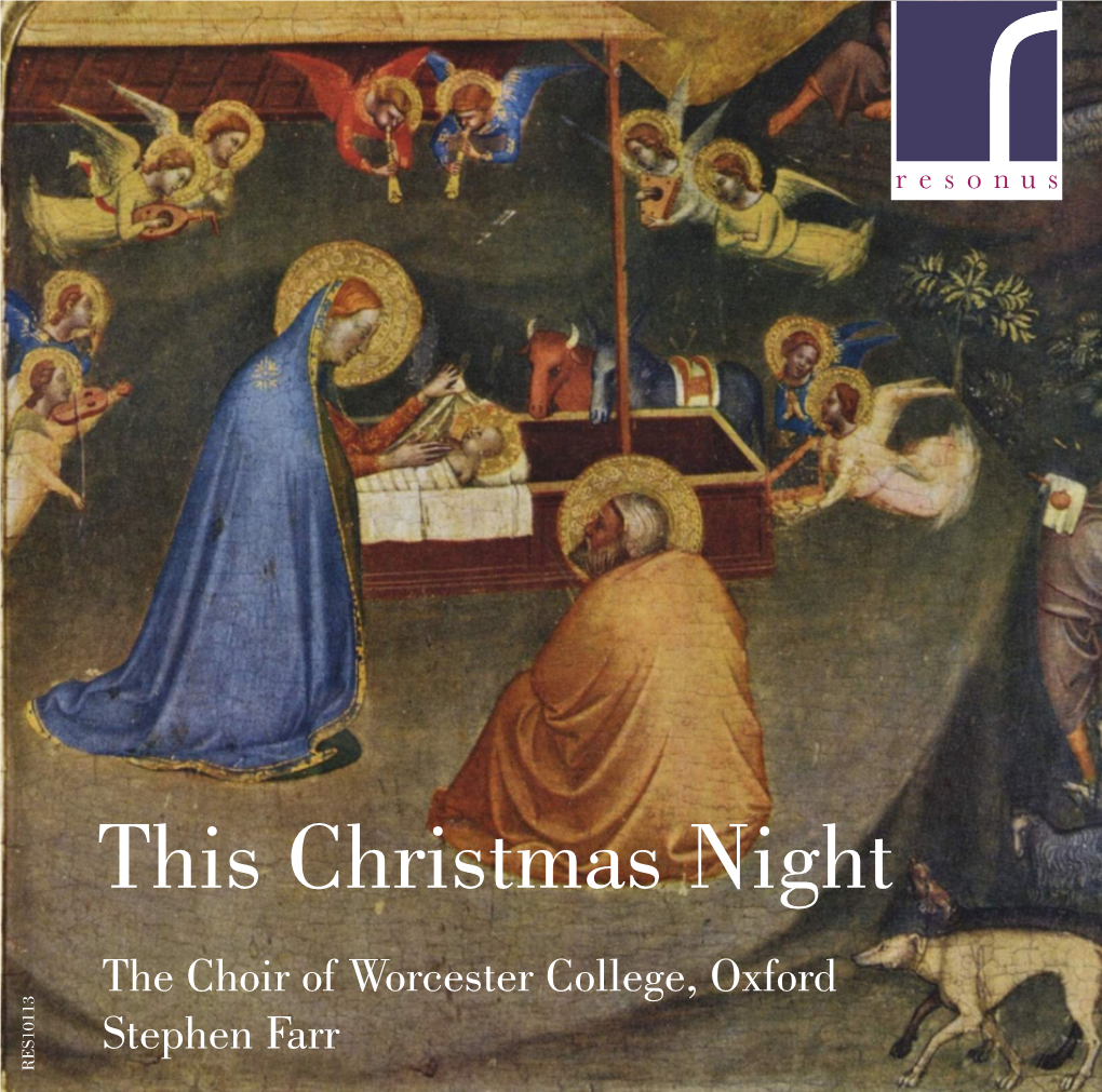 This Christmas Night Stephen F the Choir Ofw Arr Orcester College, Oxford Hafliði Hallgrímsson (B