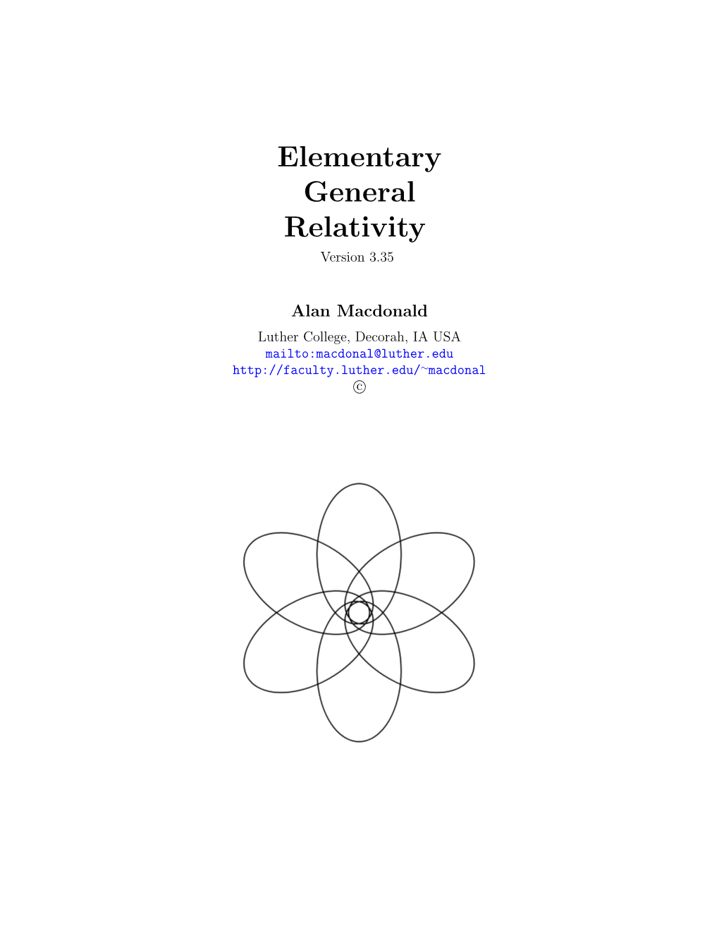 Elementary General Relativity Version 3.35