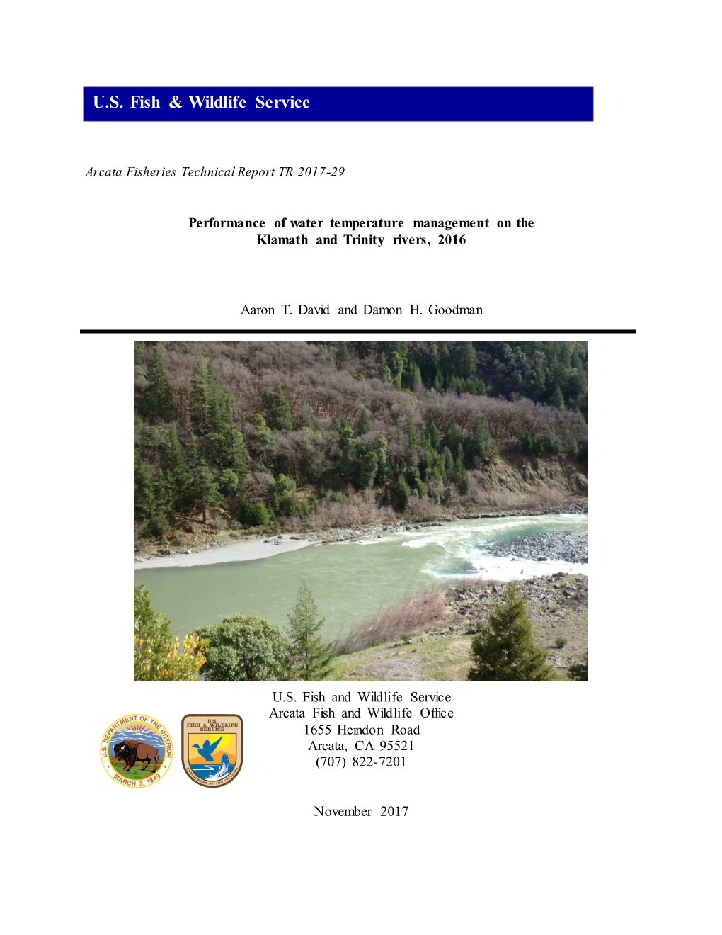 Performance of Water Temperature Management on the Klamath and Trinity Rivers, 2016