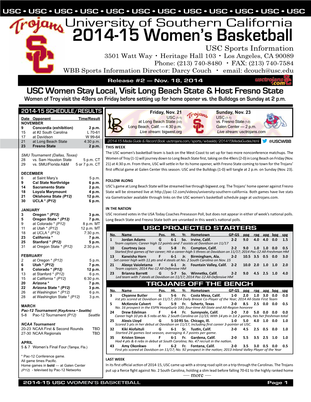 2014-15 Women's Basketball