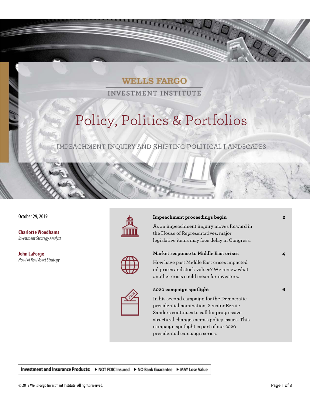 Policy, Politics & Portfolios Report