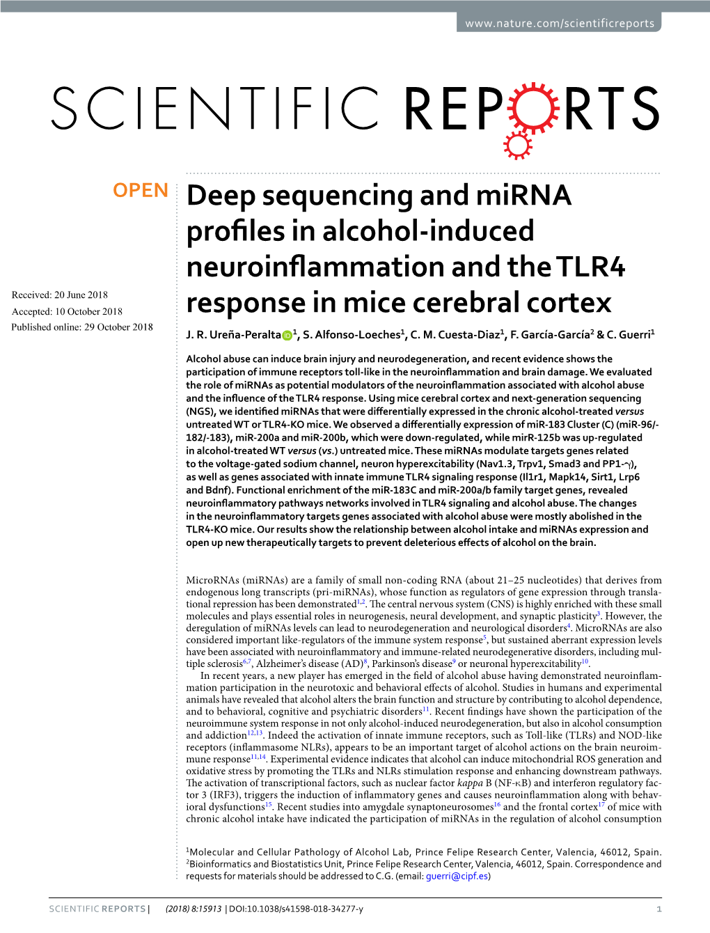 Deep Sequencing and Mirna Profiles in Alcohol-Induced