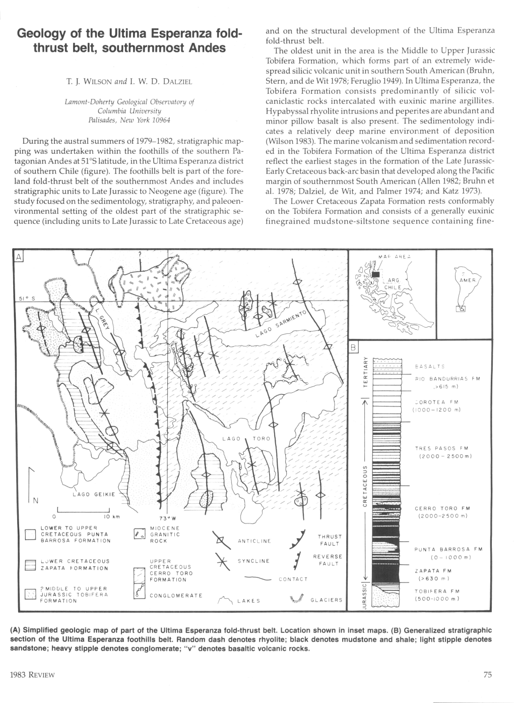 Geology of the Ultima Esperanza Fold- Thrust Belt, Southernmost Andes