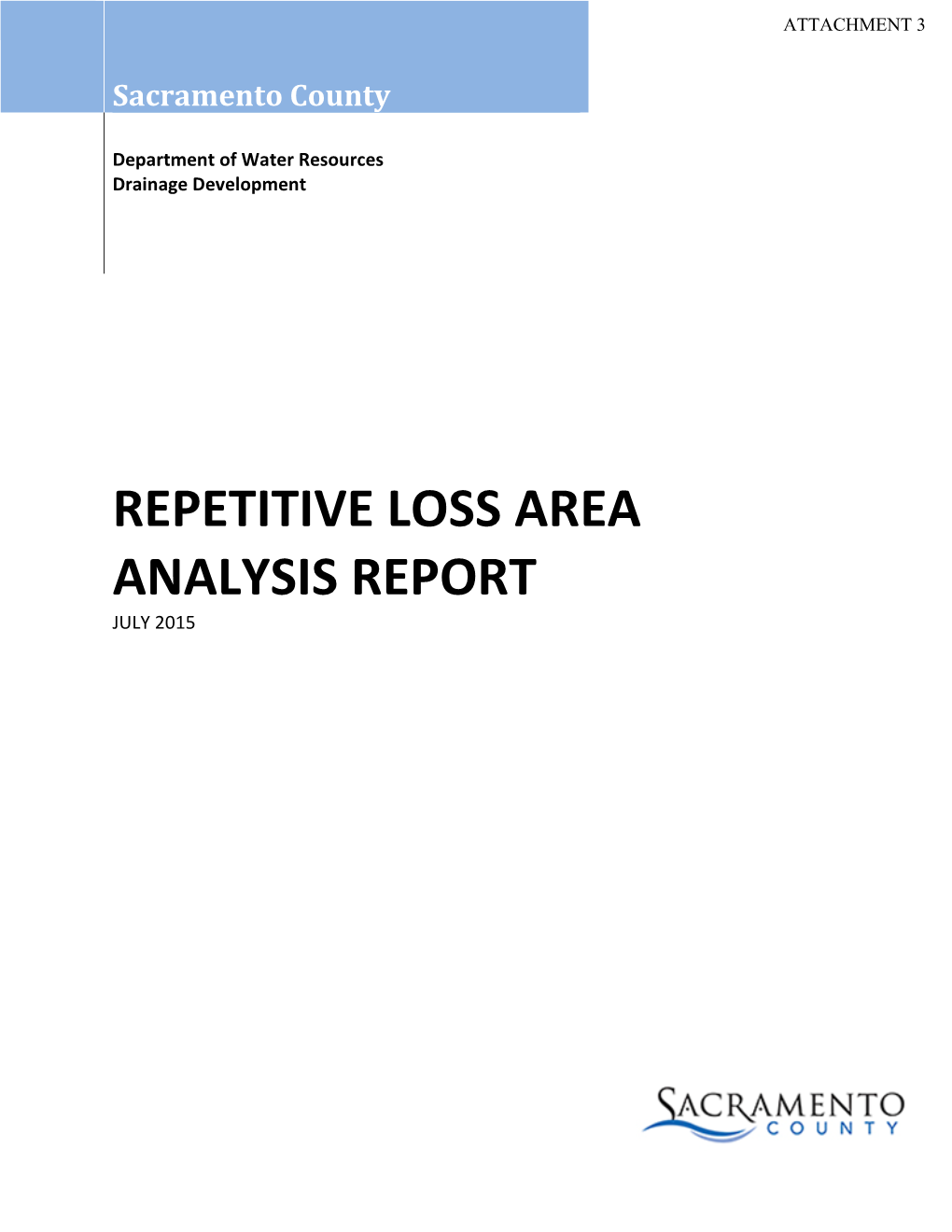 Repetitive Loss Area Analysis Report July 2015 Attachment 3