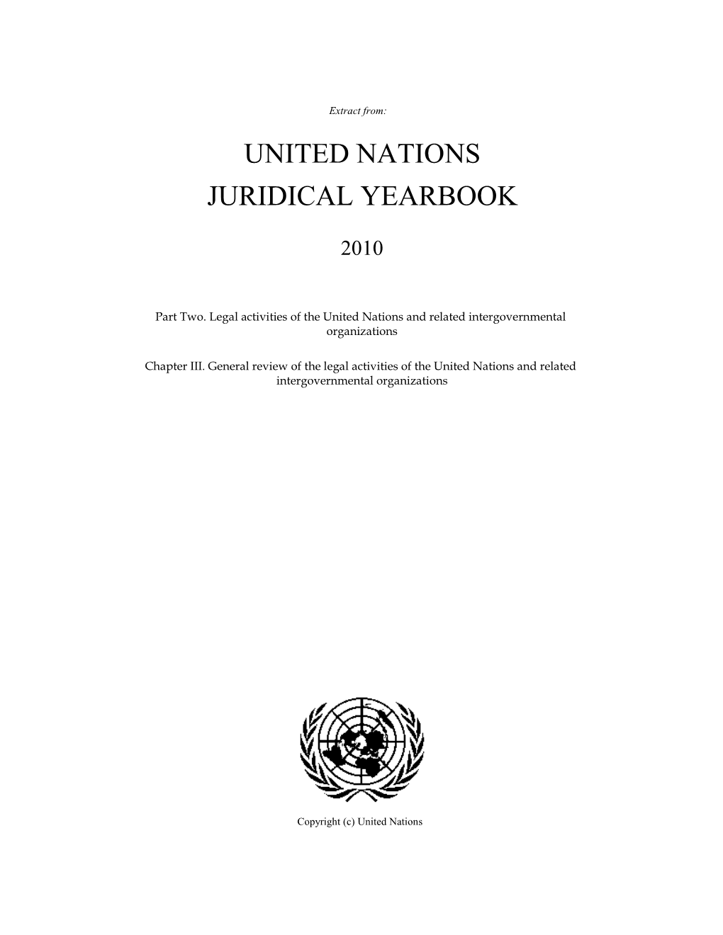 United Nations Juridical Yearbook, 2010