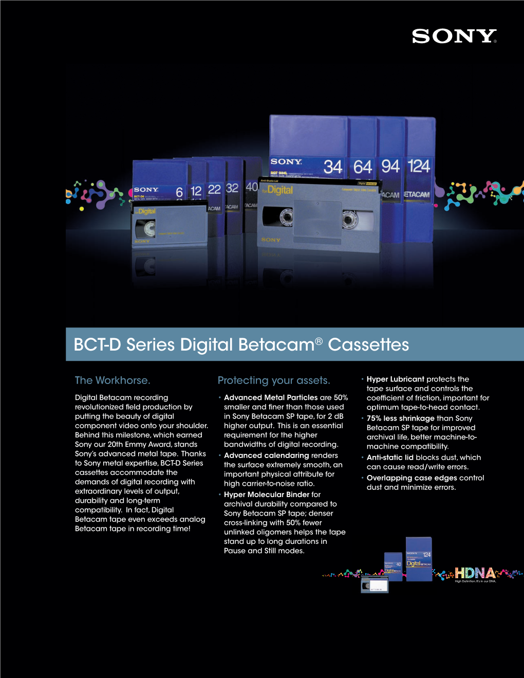 BCT-D Series Digital Betacam® Cassettes
