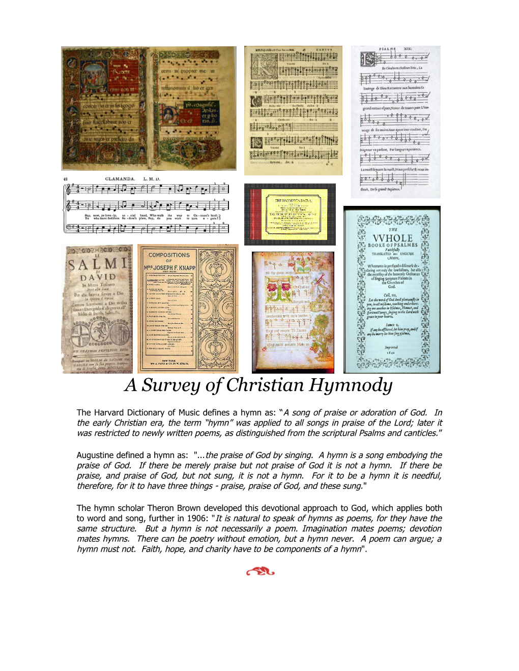 A Survey of Christian Hymnody