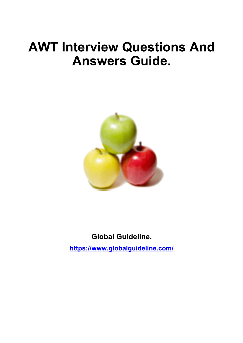 AWT Interview Questions and Answers Guide