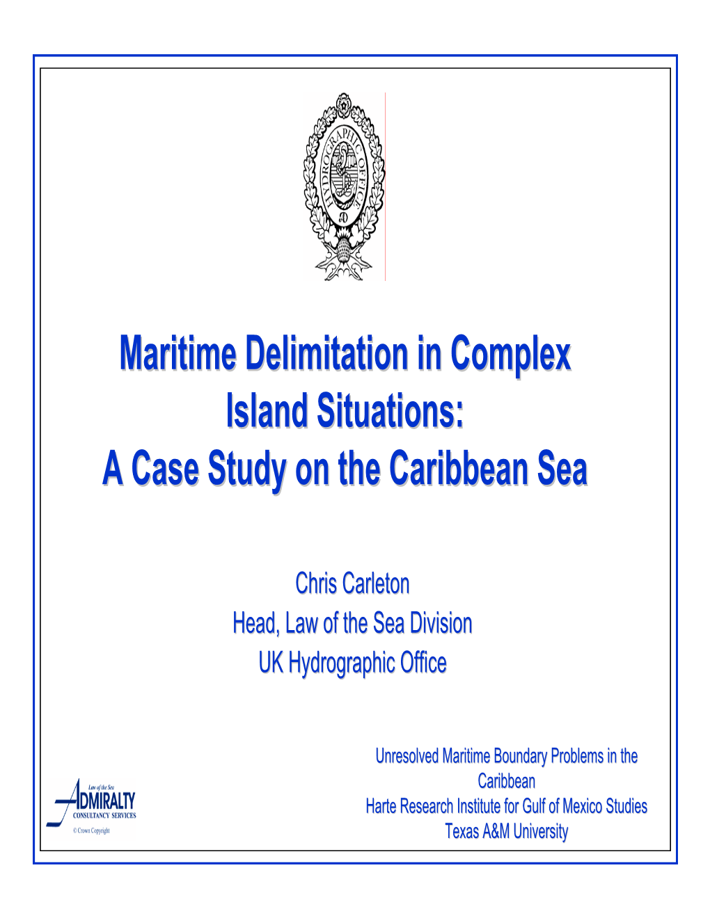 Maritime Delimitation in Complex Island Situations: a Case Study on the Caribbean