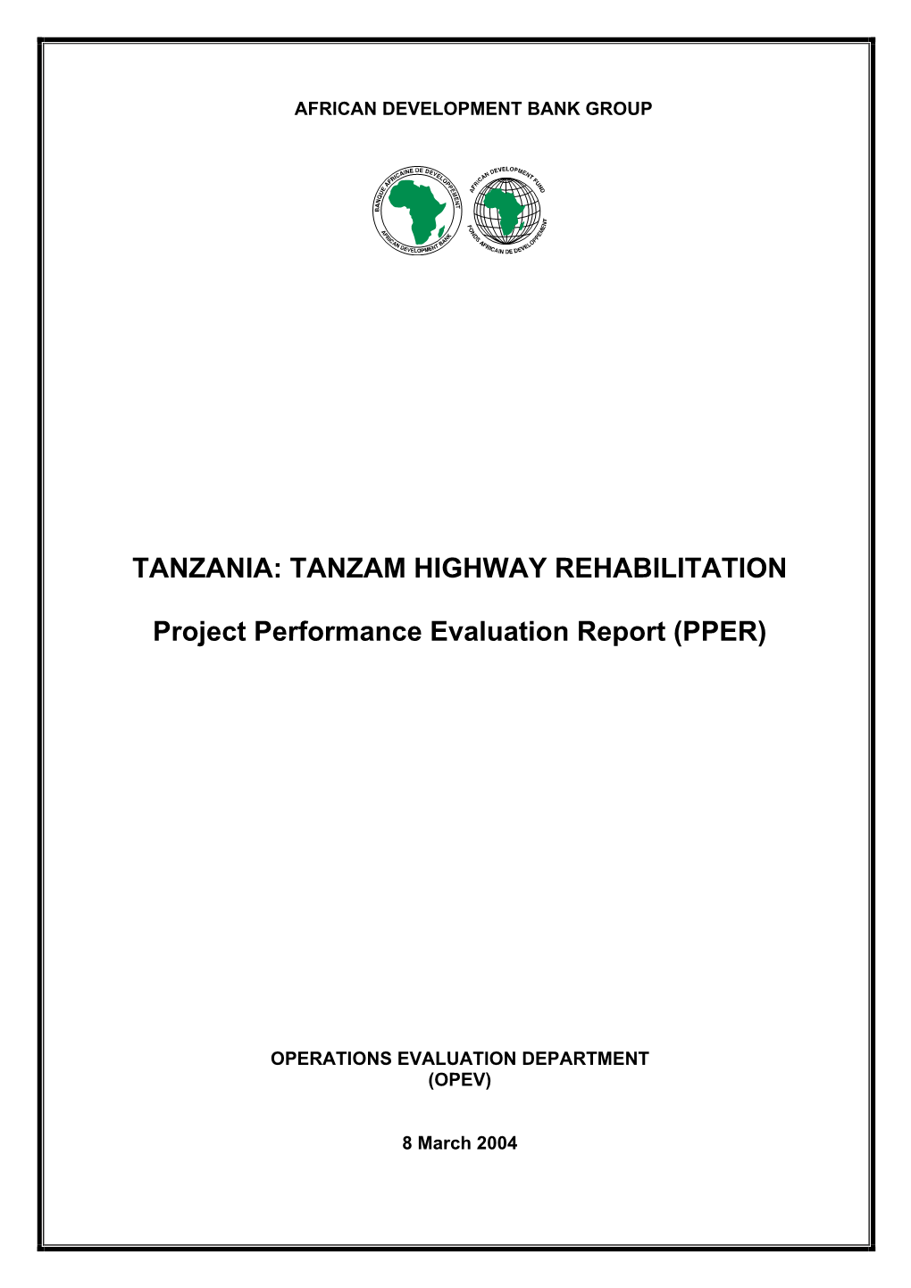 Tanzania: Tanzam Highway Rehabilitation