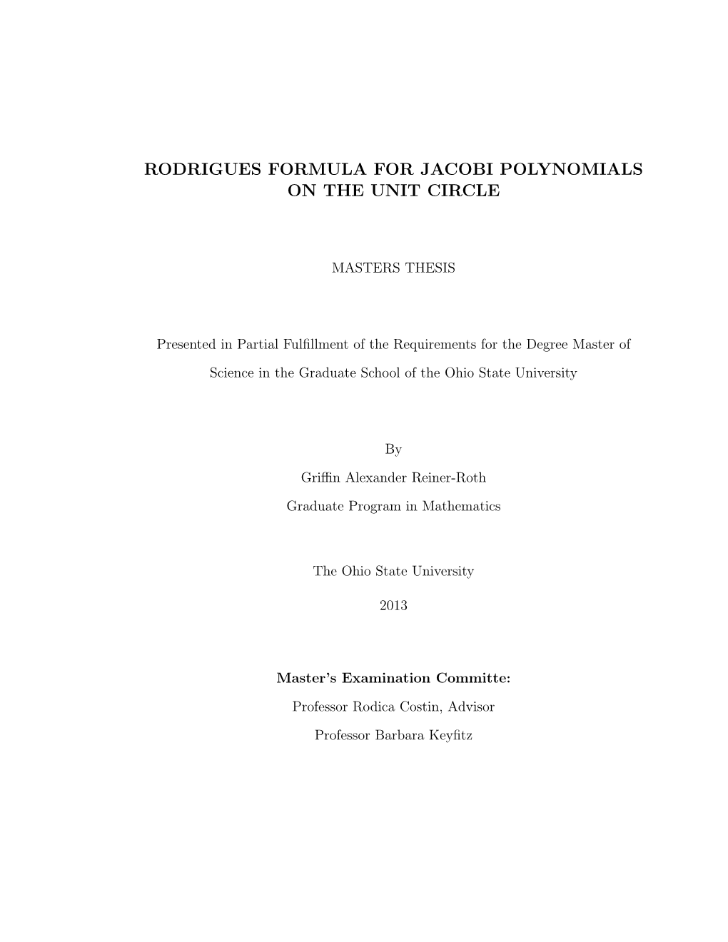 Rodrigues Formula for Jacobi Polynomials on the Unit Circle