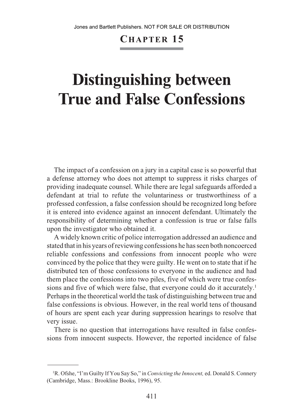 To Access Chapter 15, Distinguishing Between True and False