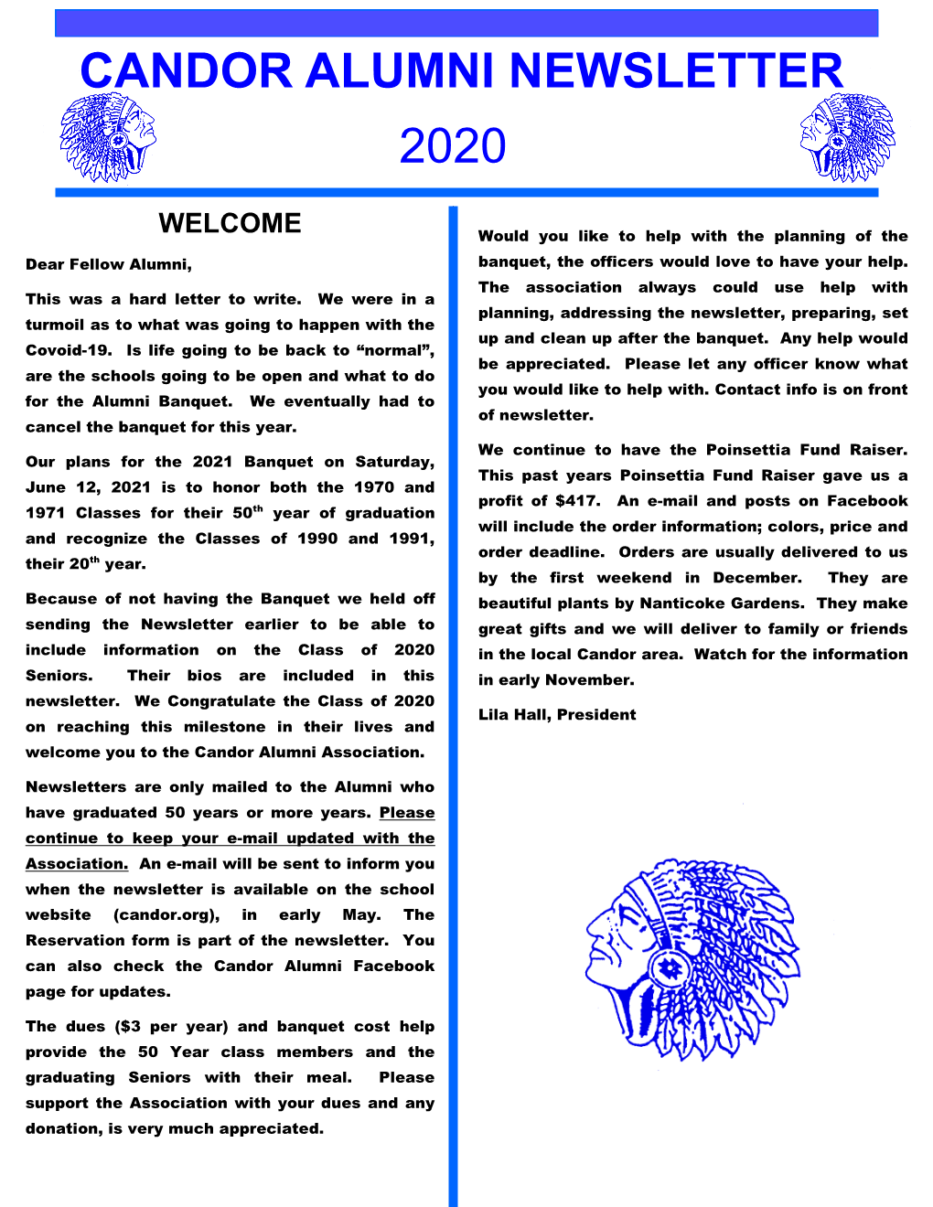 Candor Alumni Newsletter 2020