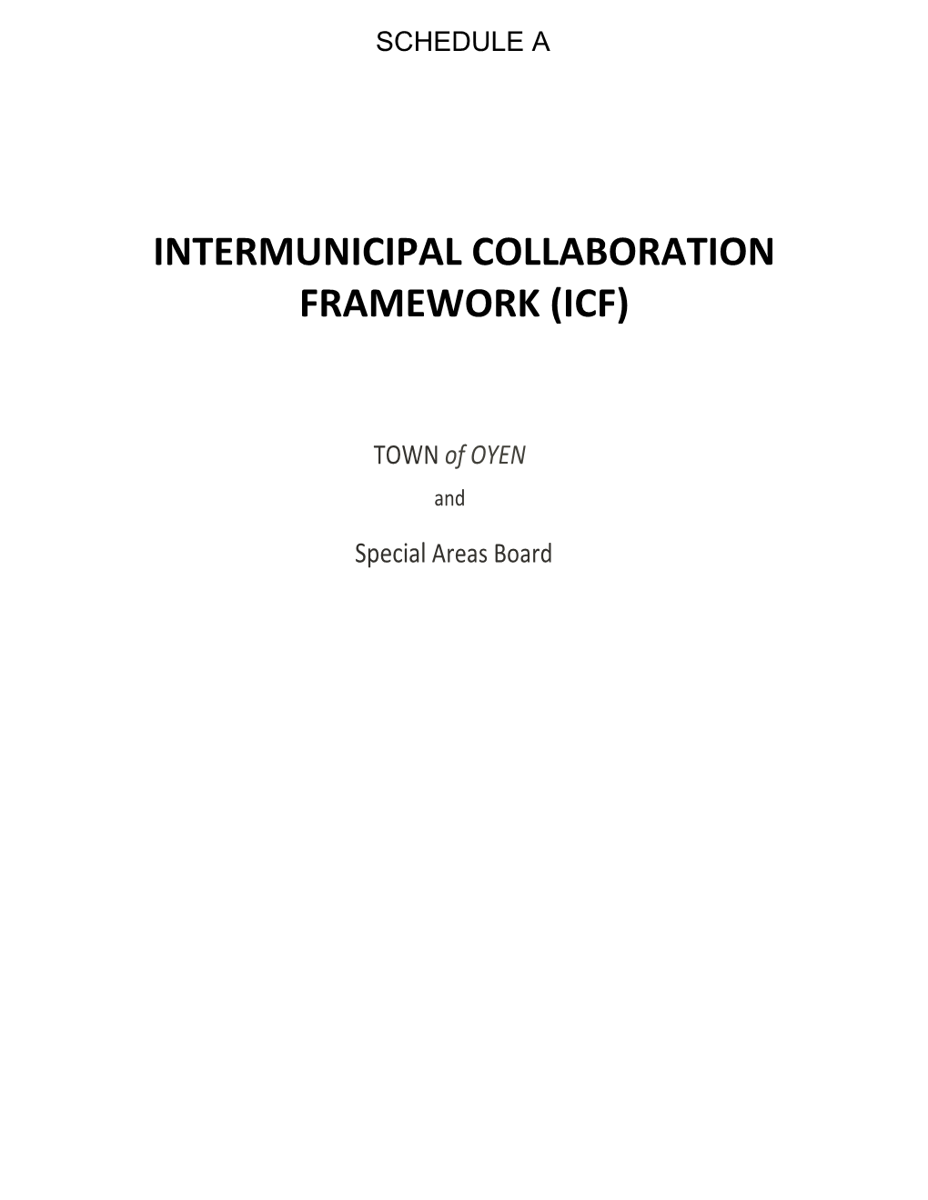 Intermunicipal Collaboration Framework (Icf)