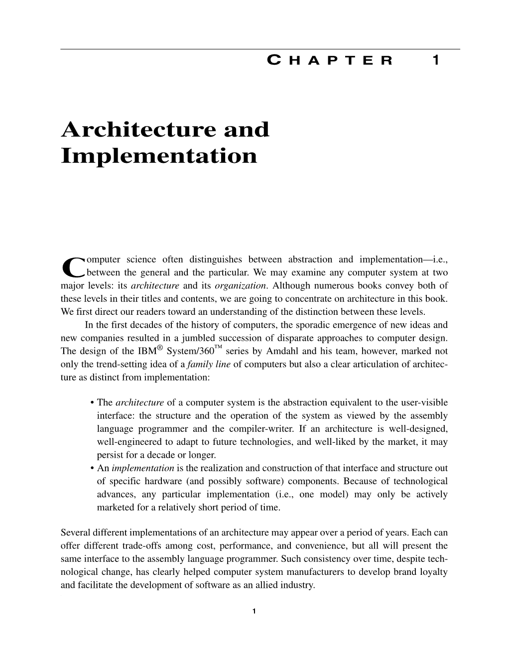 Architecture and Implementation