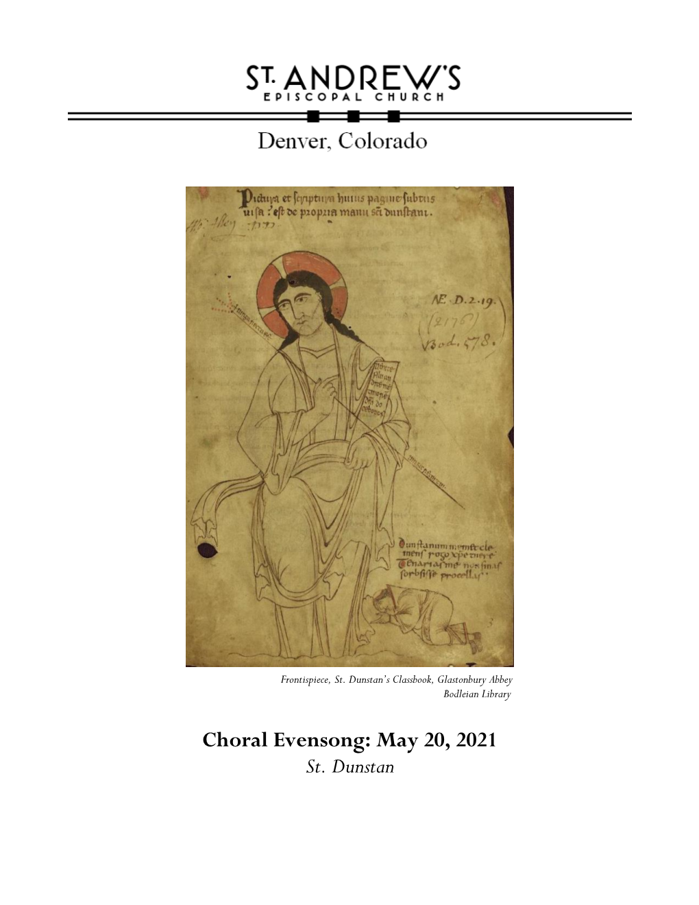 Choral Evensong: May 20, 2021 St