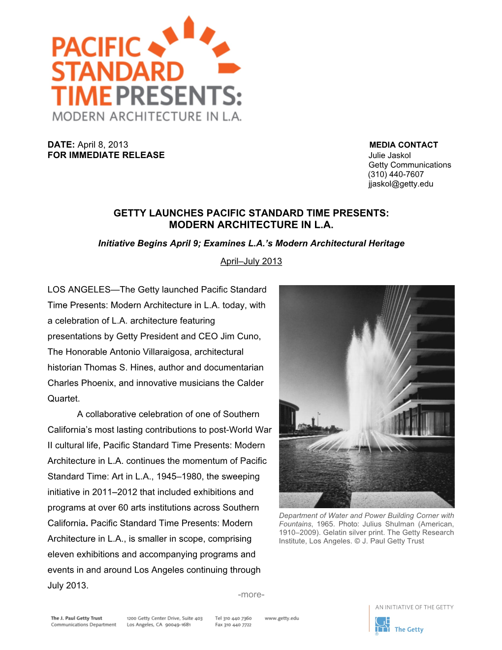 Pacific Standard Time Presents: Modern Architecture in L.A
