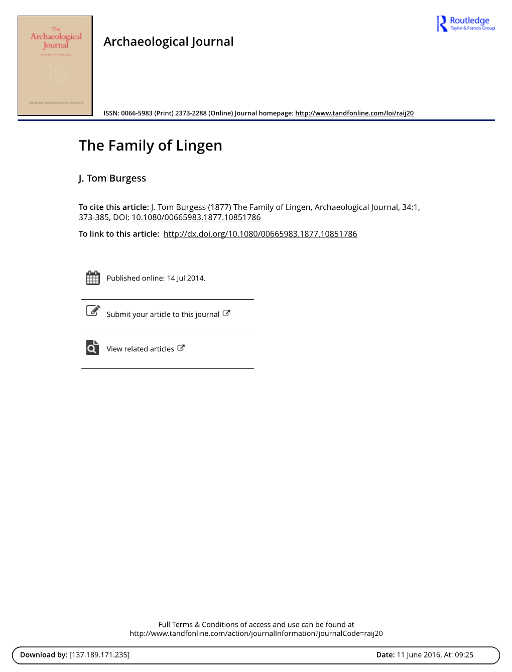 The Family of Lingen