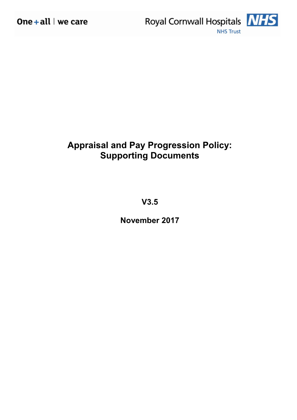 Appraisal and Pay Progression Policy