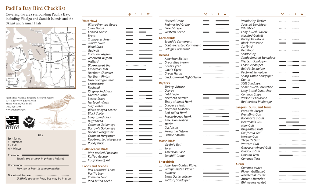 Padilla Bay Bird Checklist