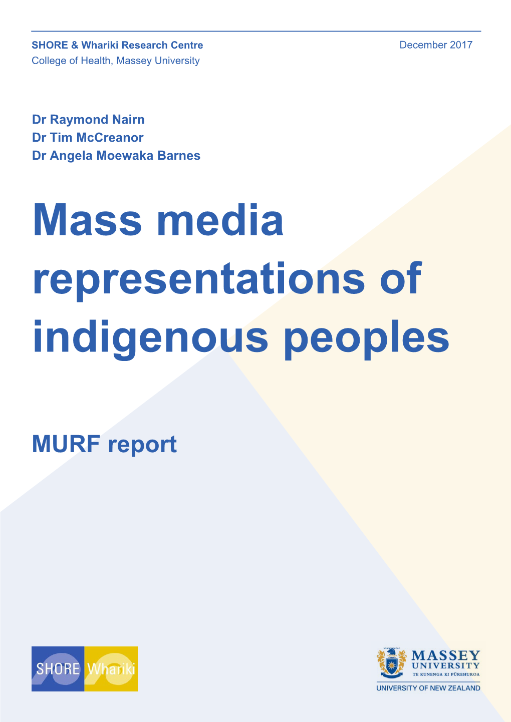 Mass Media Representations of Indigenous Peoples