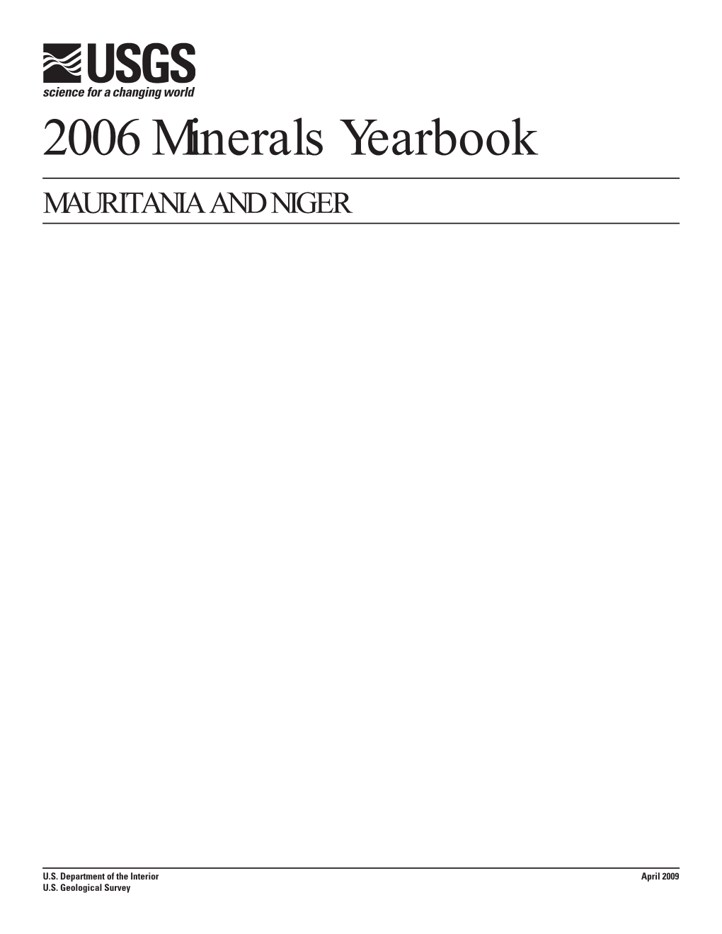 The Mineral Industries of Mauritania and Niger in 2006