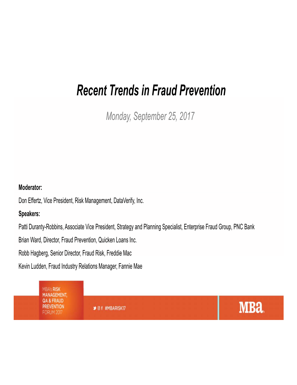 Recent Trends in Fraud Prevention