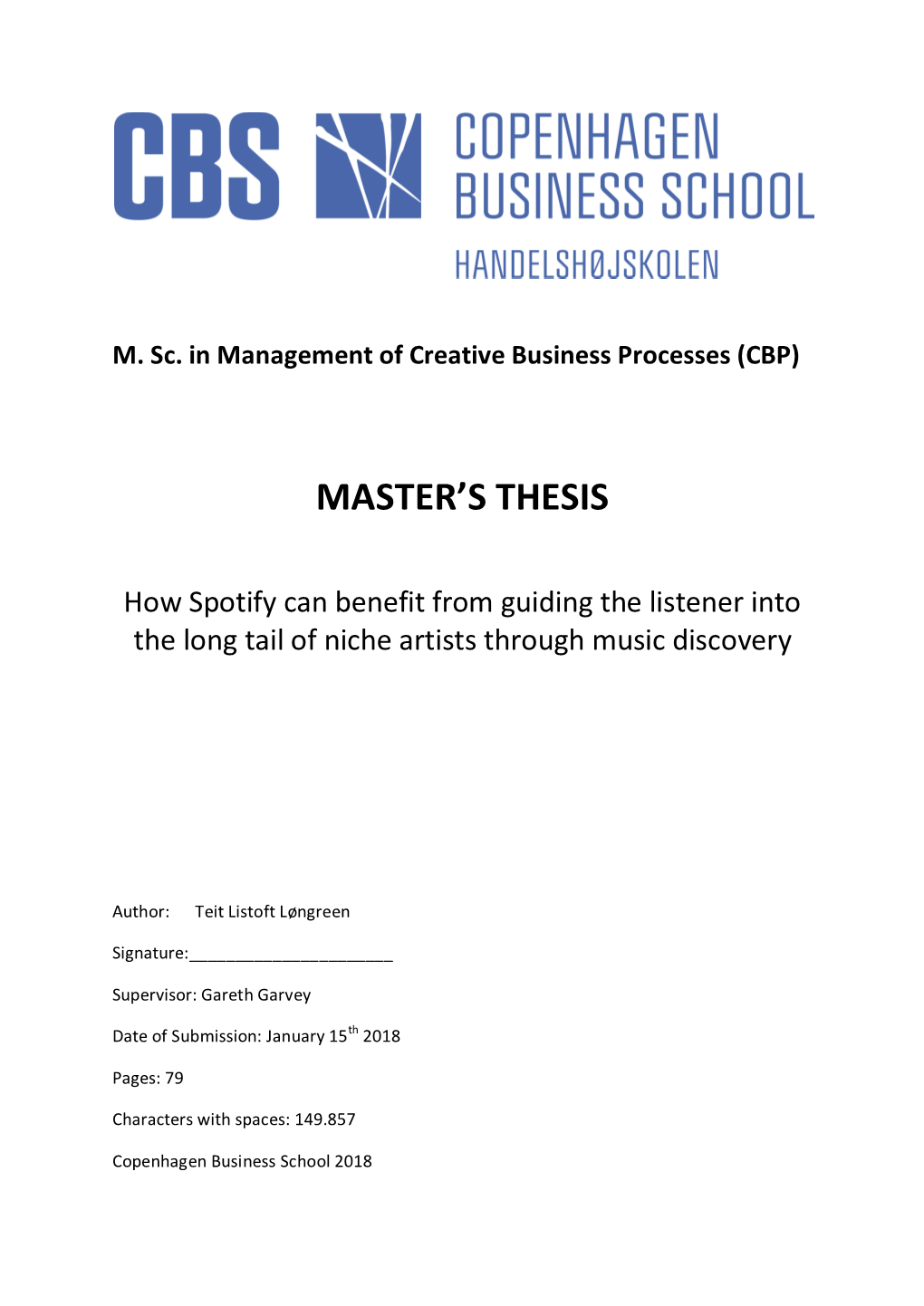 Master's Thesis