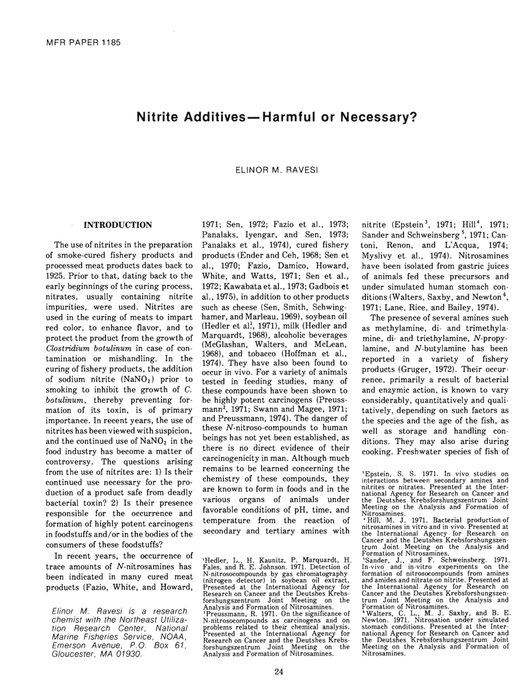 Nitrite Additives- Harmful Or Necessary?