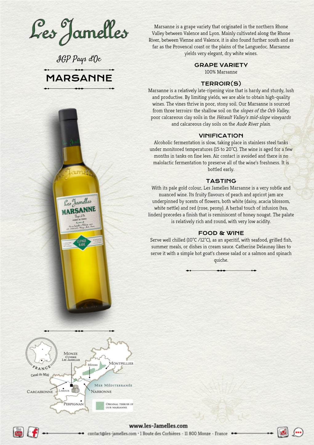 Marsanne Is a Grape Variety That Originated in the Northern Rhone Valley Between Valence and Lyon
