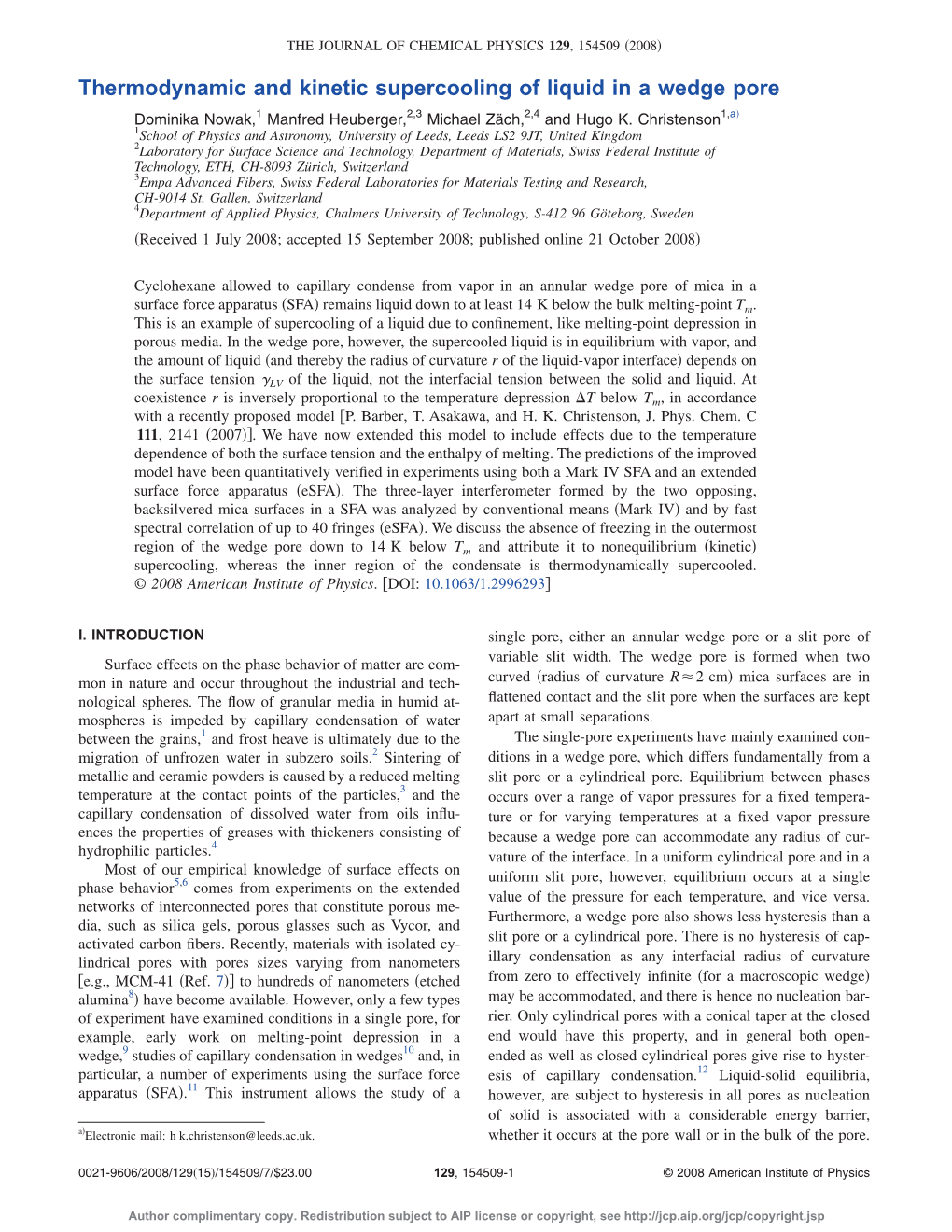 Thermodynamic and Kinetic Supercooling of Liquid in a Wedge