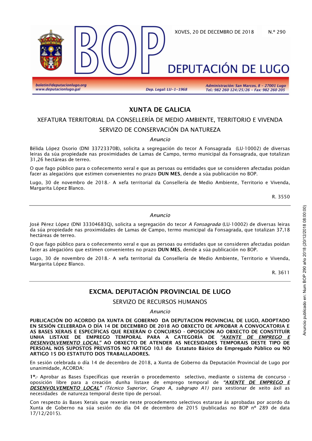 Xunta De Galicia Excma. Deputación Provincial De