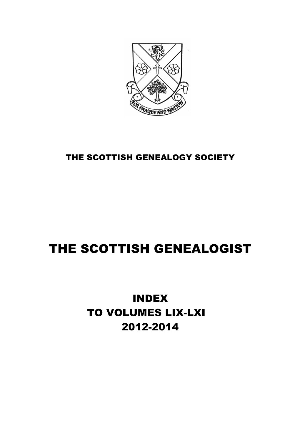 The Scottish Genealogist