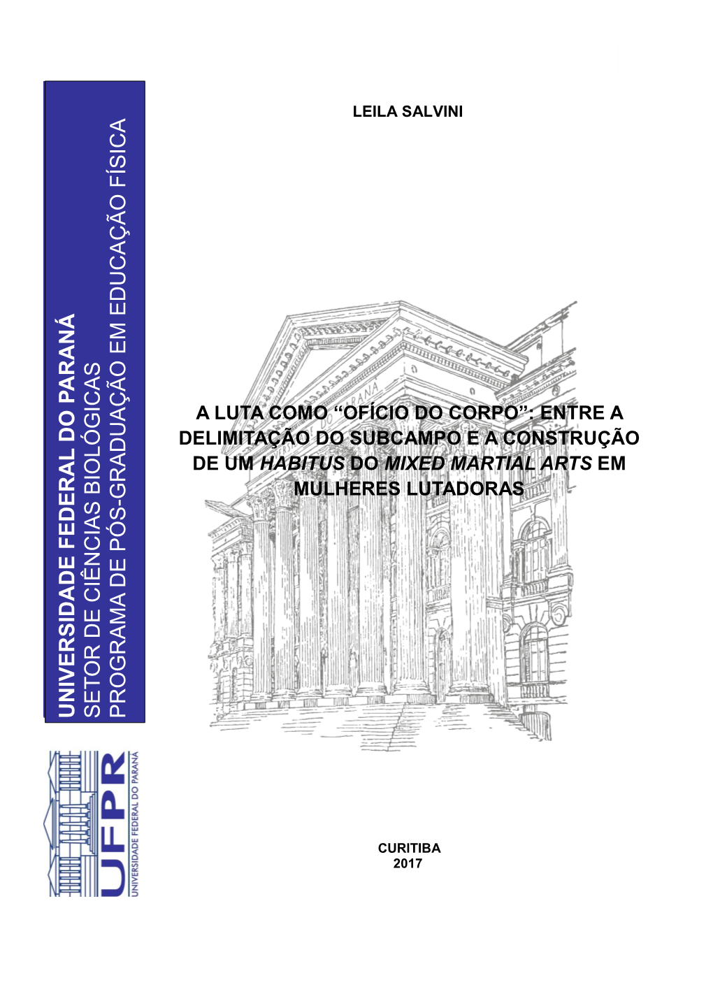 Un Iversida De Federa L Do P Ar an Á Set Or De Ciências