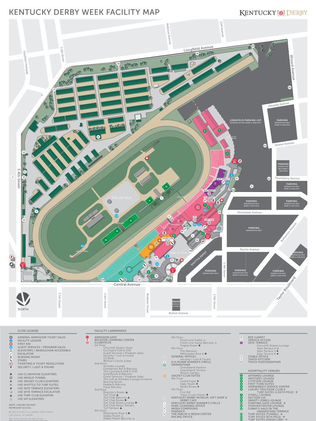 Kentucky Derby Week Facility Map