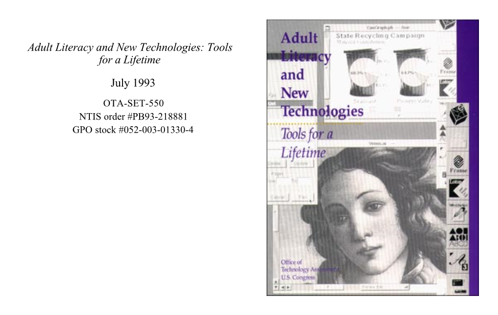 Adult Literacy and New Technologies: Tools for a Lifetime