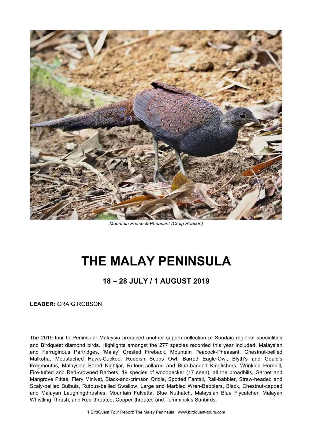 The Malay Peninsula