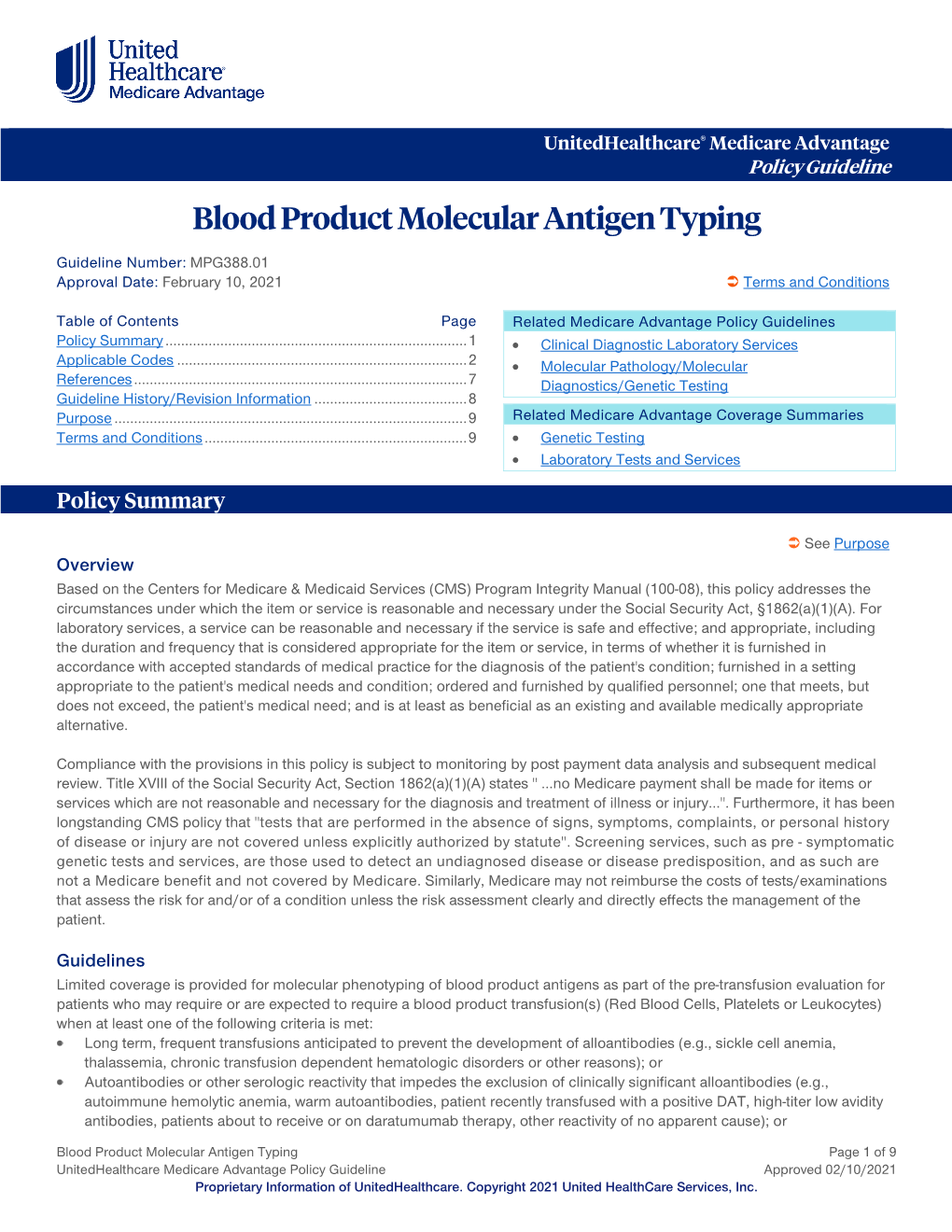 Blood Product Molecular Antigen Typing