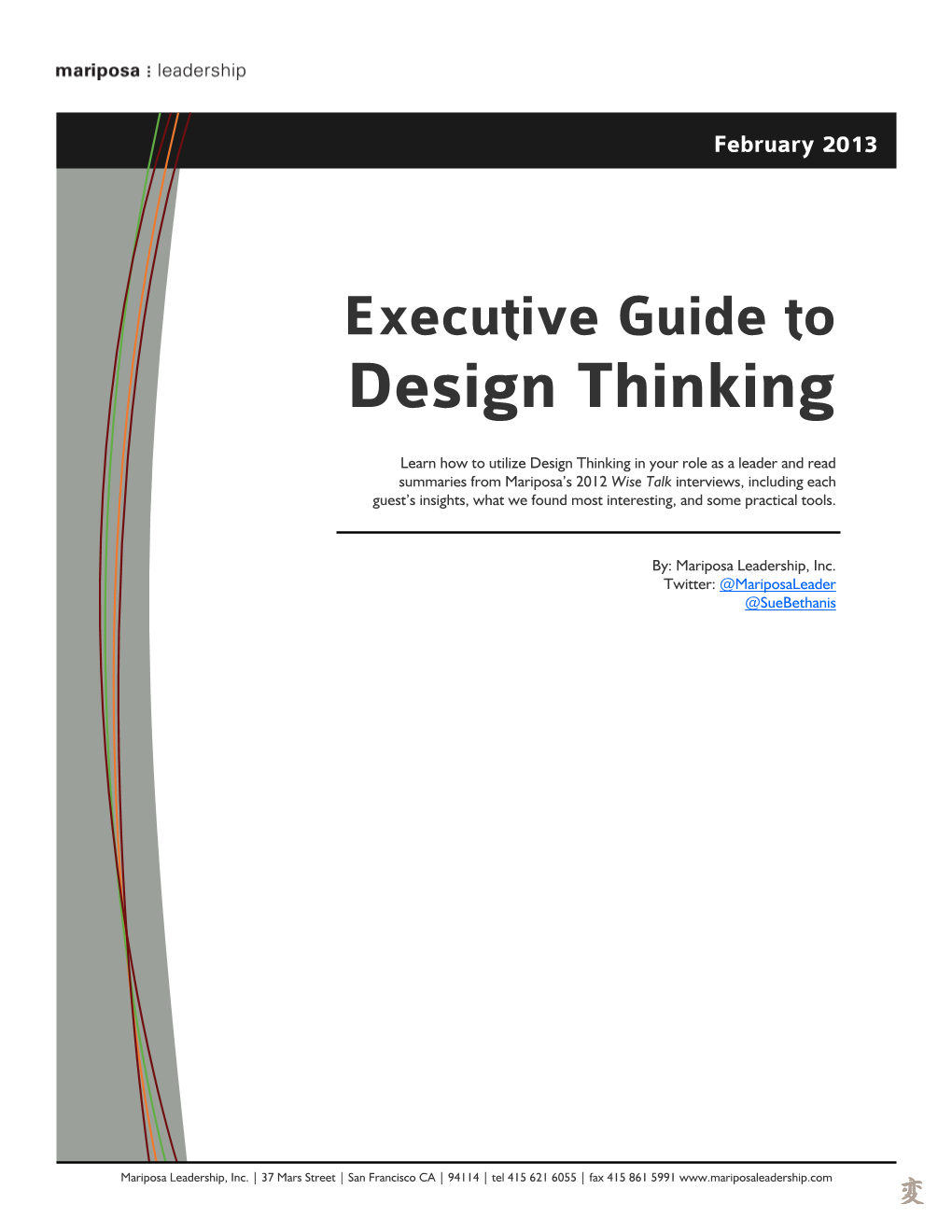 Executive Guide to Design Thinking 2-28-13