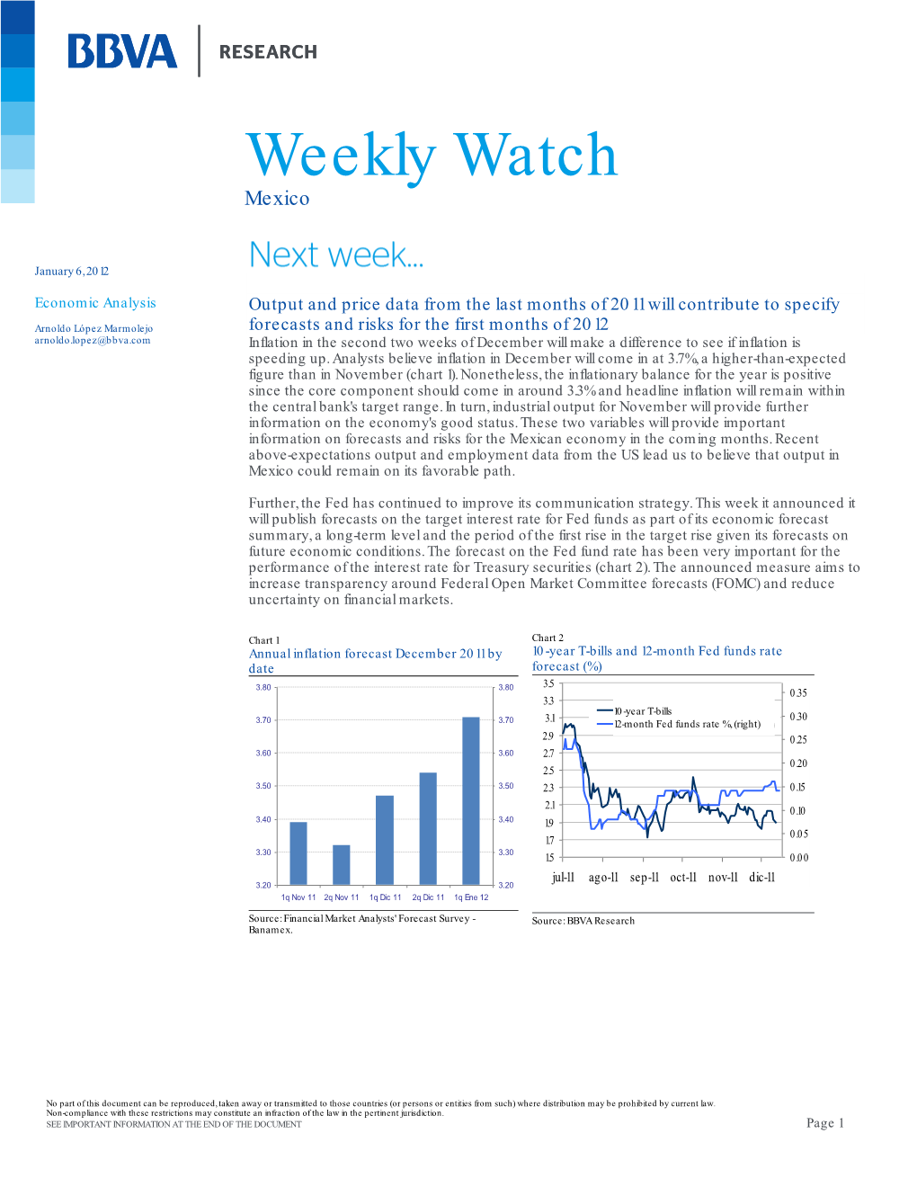 Mexico Weekly Watch January 6, 2012