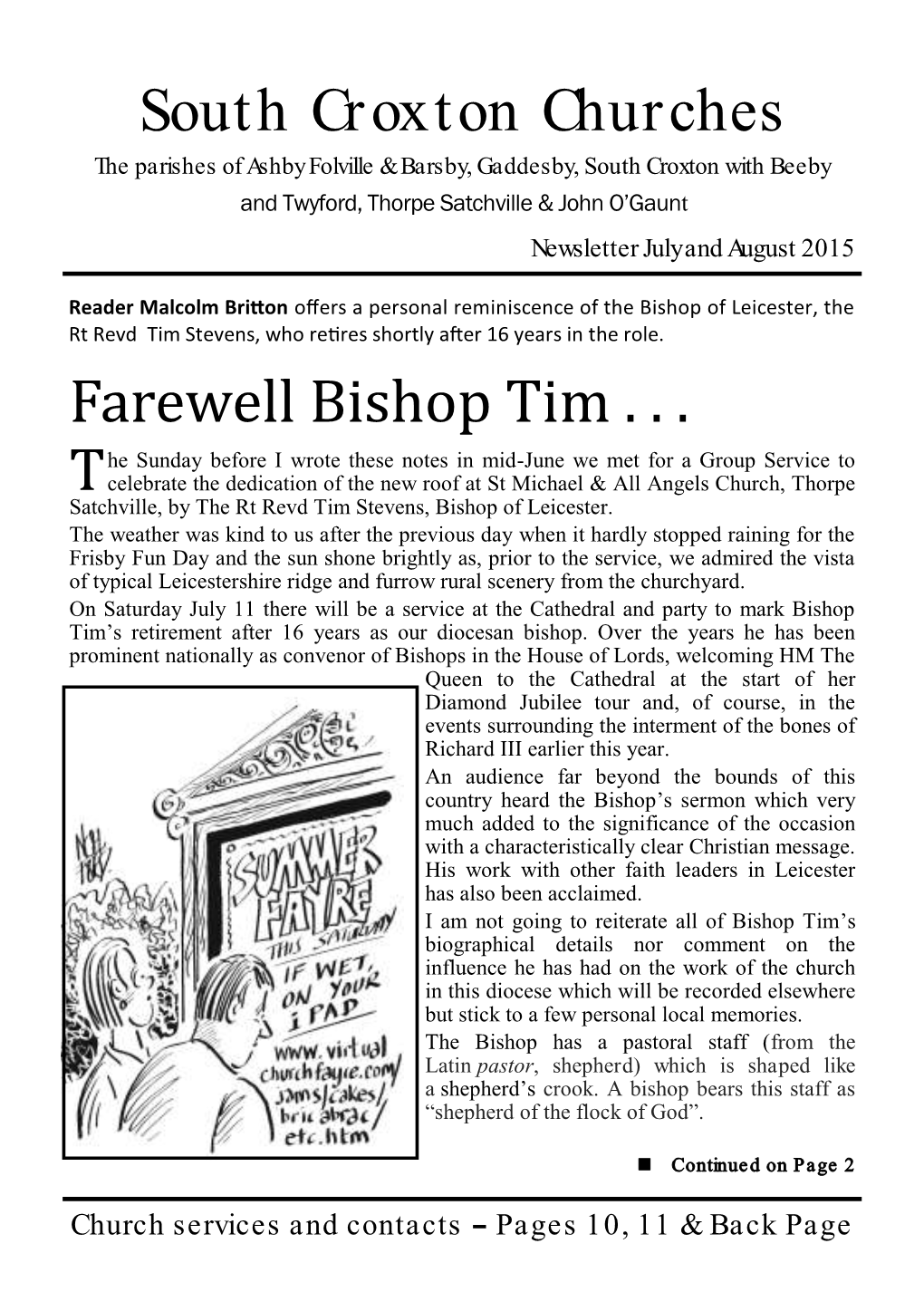 South Croxton Churches Farewell Bishop Tim