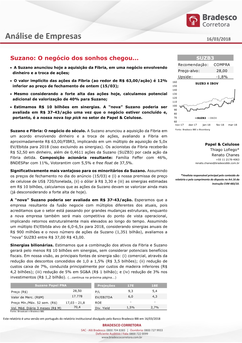 Análise De Empresas 16/03/2018