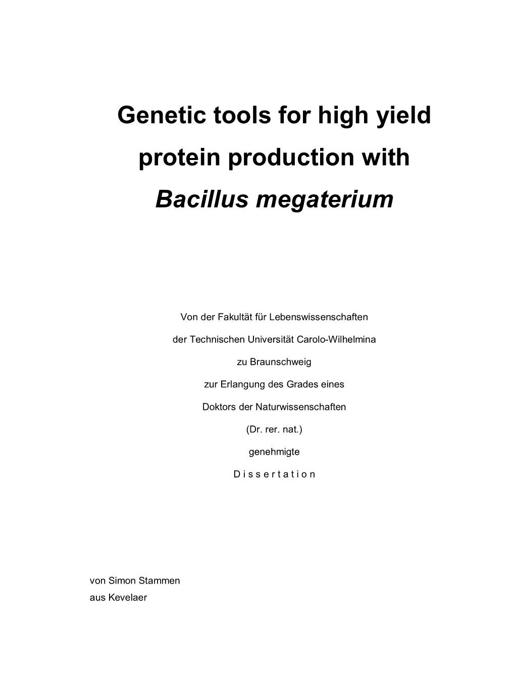 Genetic Tools for High Yield Protein Production with Bacillus Megaterium