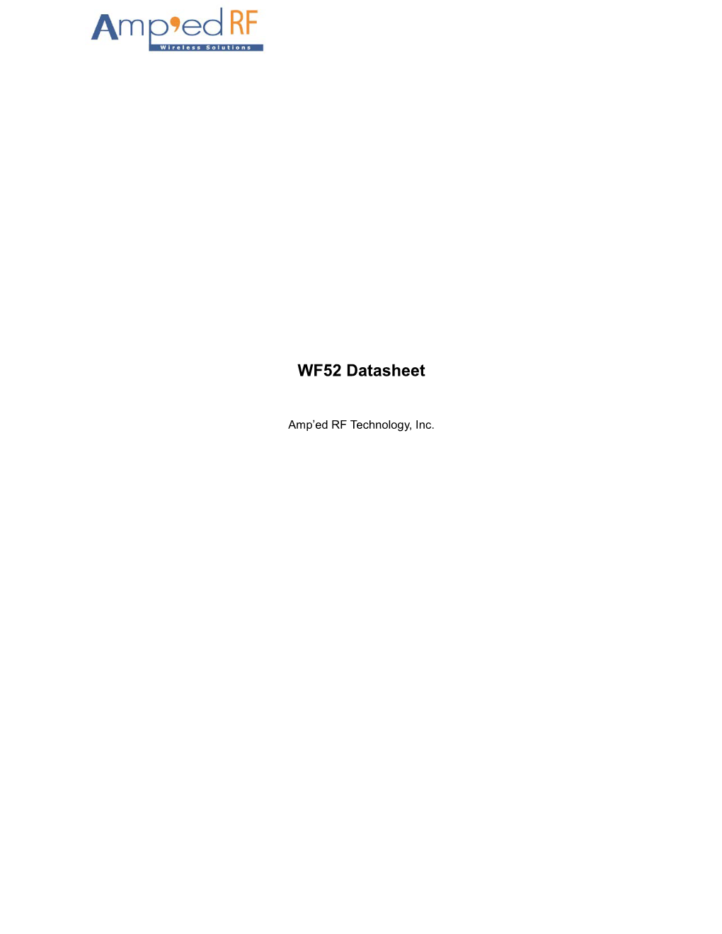 WF52 Datasheet