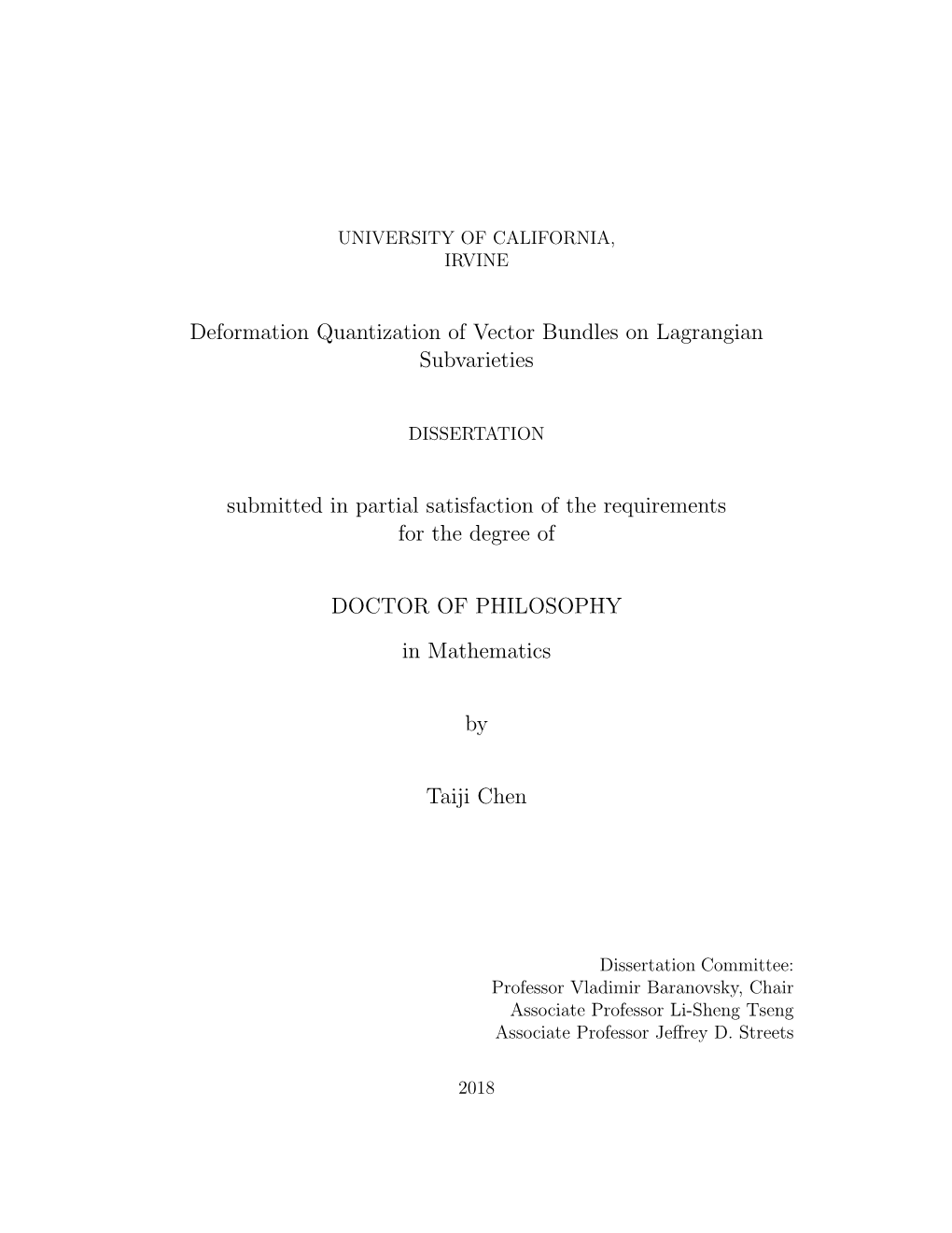 Deformation Quantization of Vector Bundles on Lagrangian Subvarieties