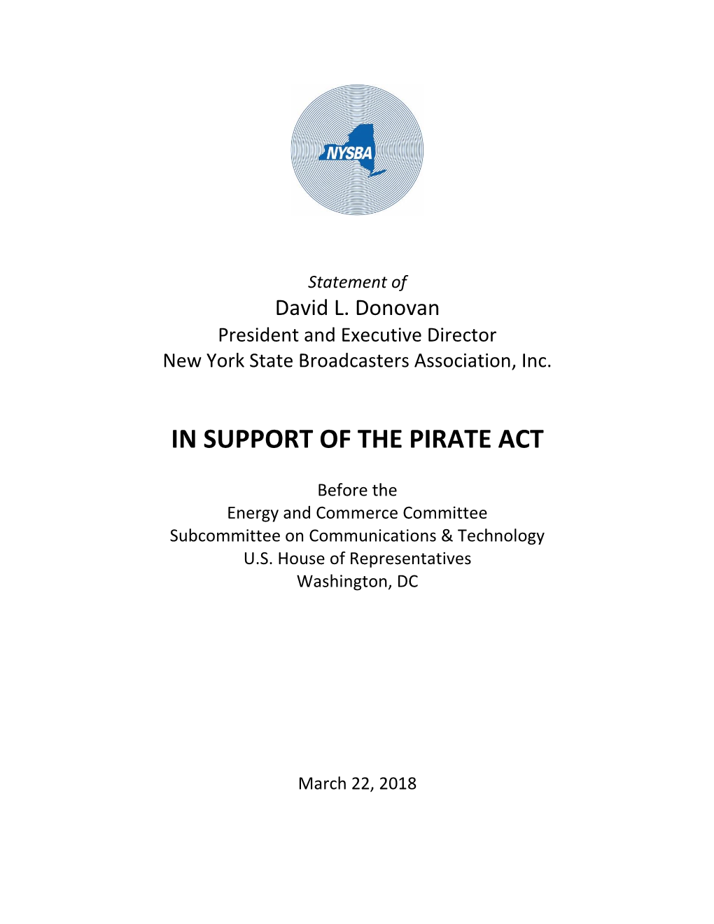 In Support of the Pirate Act