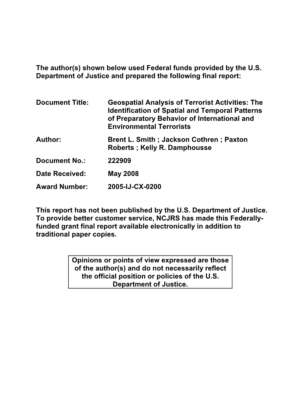 Geospatial Analysis of Terrorist Activities