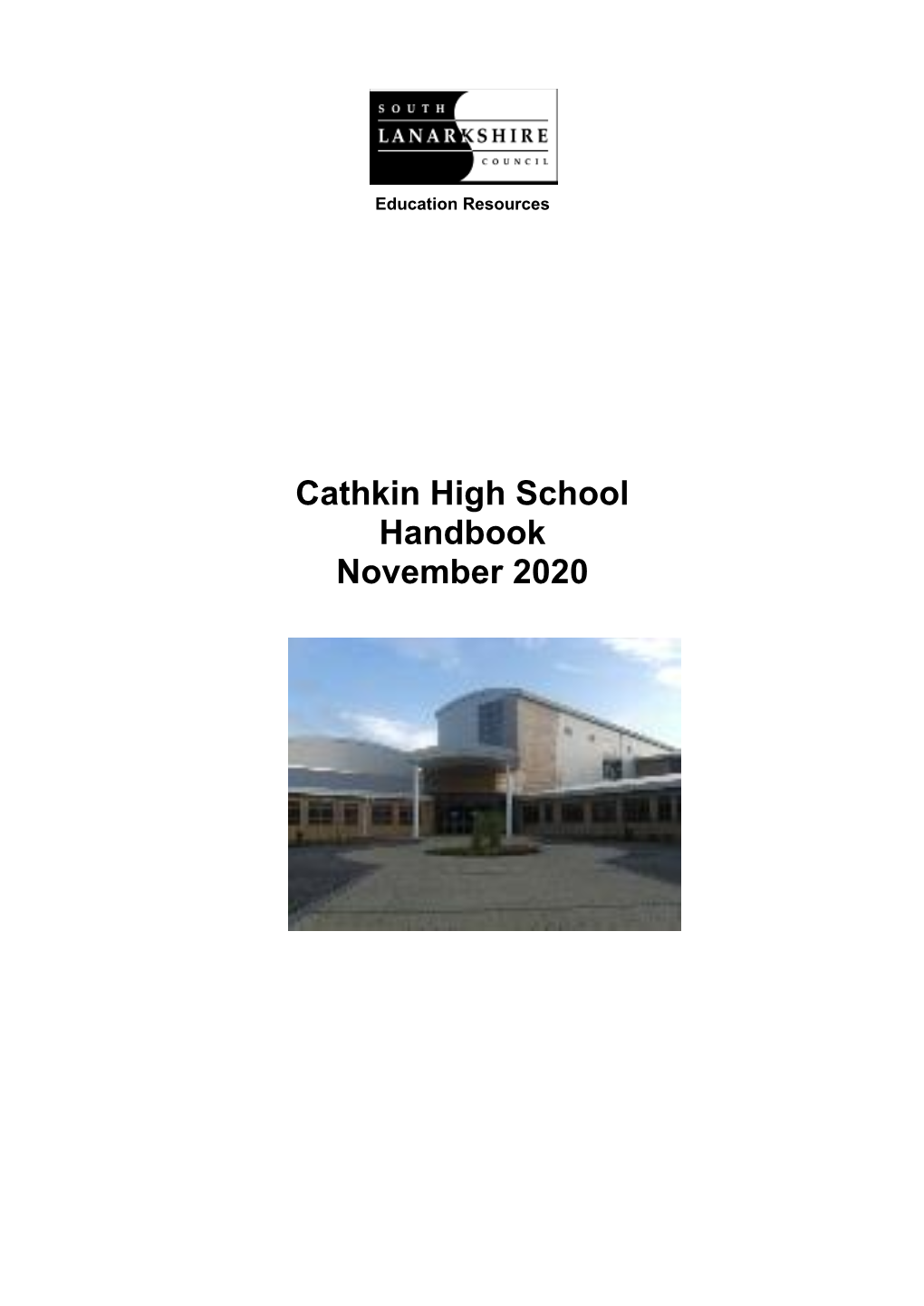 Cathkin High School Handbook November 2020