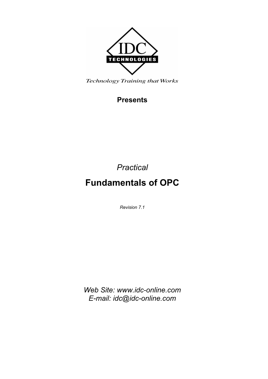 Fundamentals of OPC